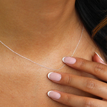 Sterling Silber feine 0,8 mm Kabelkette 14 - 32 Zoll