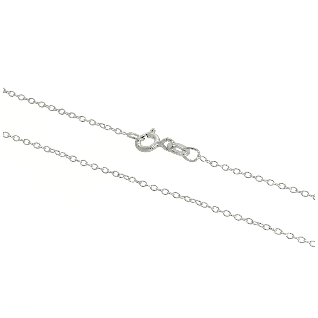 Sterlingsilber 1 mm runde Kabelkette 14 - 32 Zoll