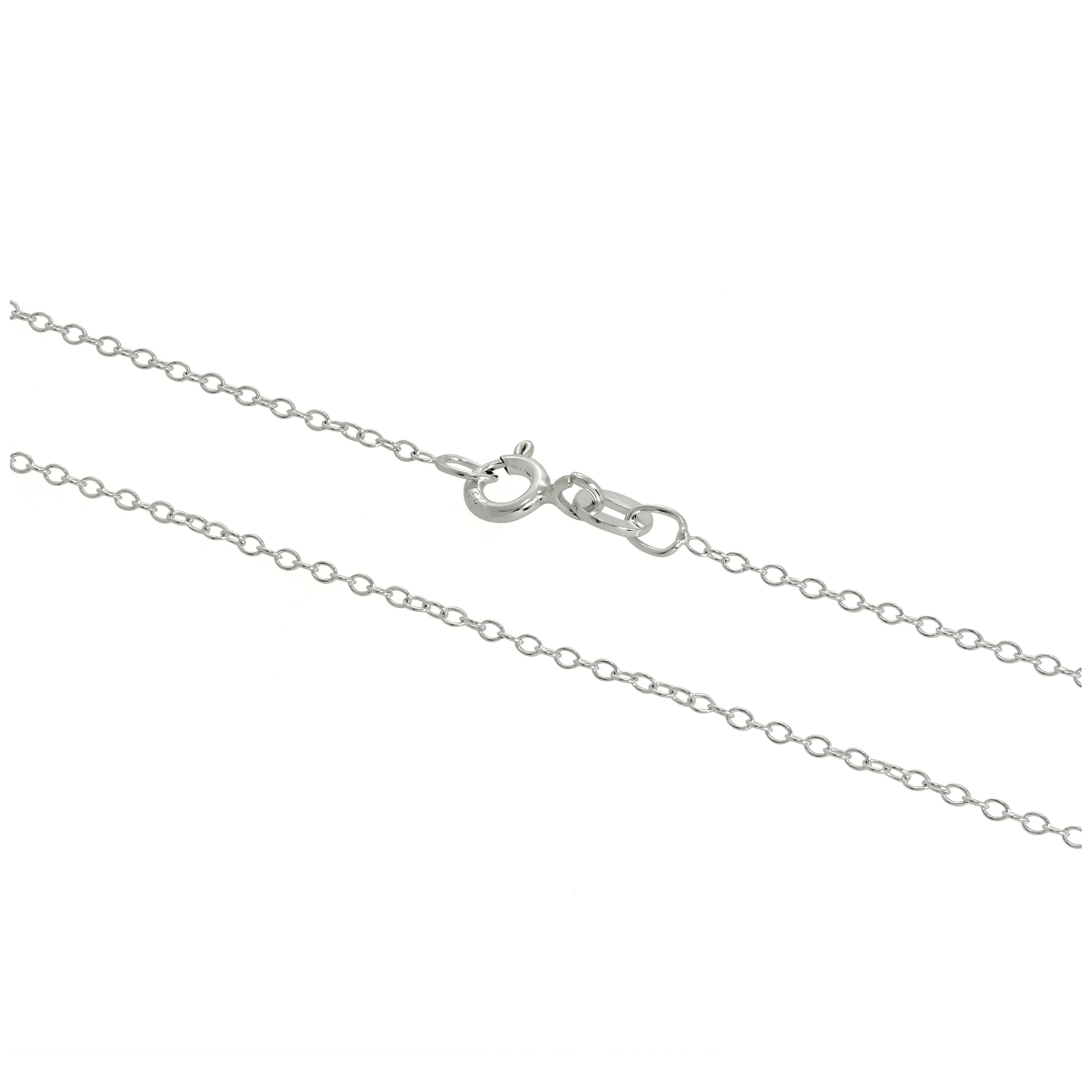 Sterlingsilber 1 mm runde Kabelkette 14 - 32 Zoll