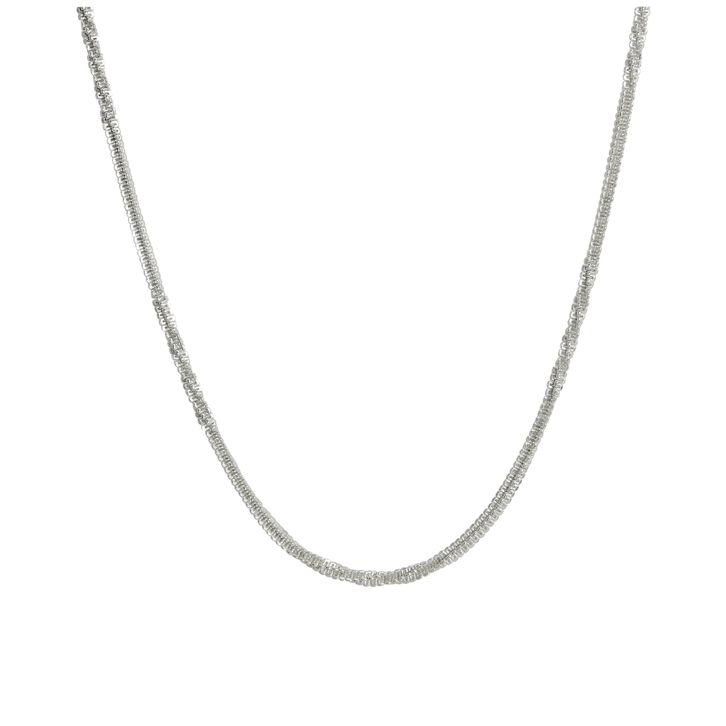 Sterling Silver Twisted Heavy 2mm Cable Chain 16 - 24 Inches