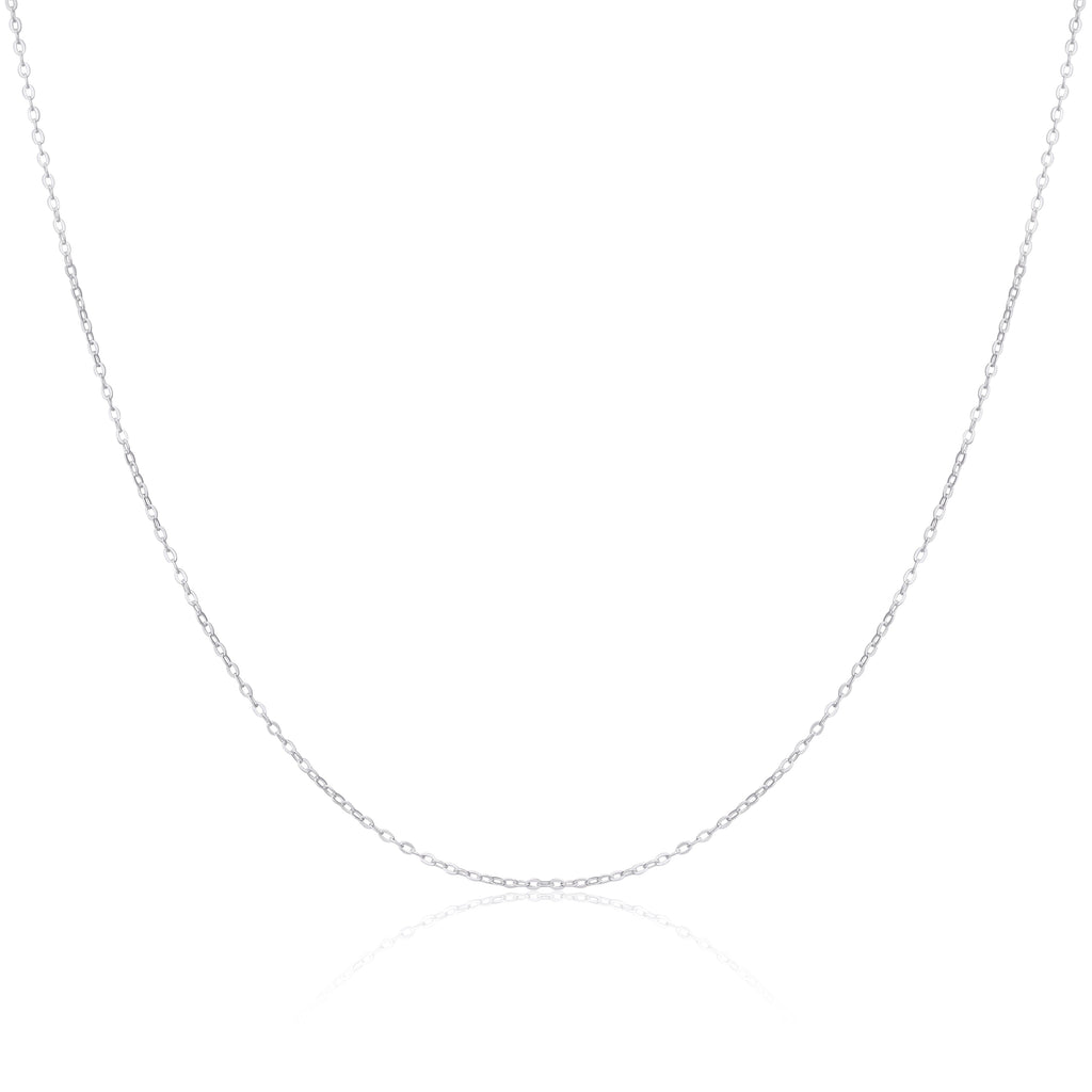 Sterlingsilber 1 mm Flachkabelkette 35 - 70 cm