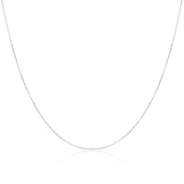 Sterlingsilber 1 mm Flachkabelkette 35 - 70 cm