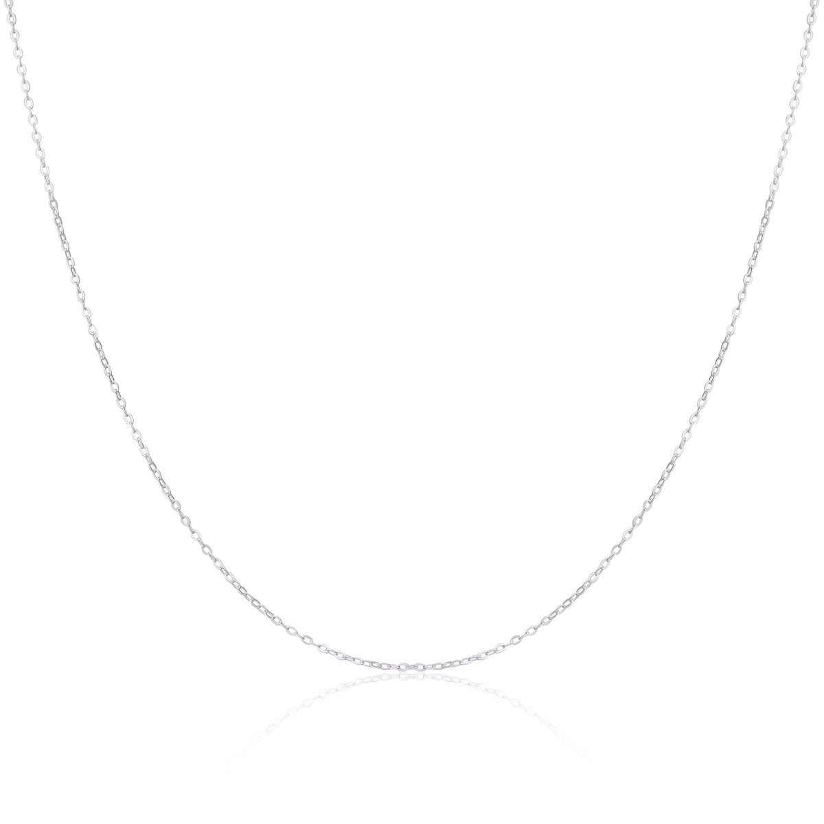 Sterlingsilber 1 mm Flachkabelkette 35 - 70 cm