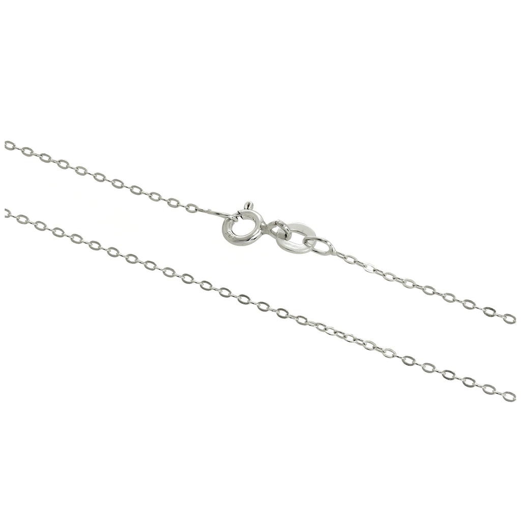 Sterlingsilber 1 mm Flachkabelkette 35 - 70 cm