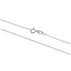 Sterlingsilber 1 mm Flachkabelkette 35 - 70 cm