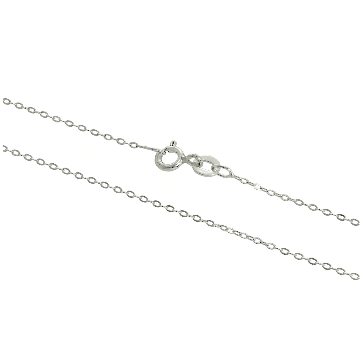 Sterlingsilber 1 mm Flachkabelkette 35 - 70 cm