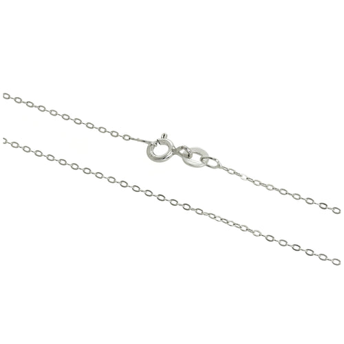 Sterlingsilber 1 mm Flachkabelkette 14 - 28 Zoll