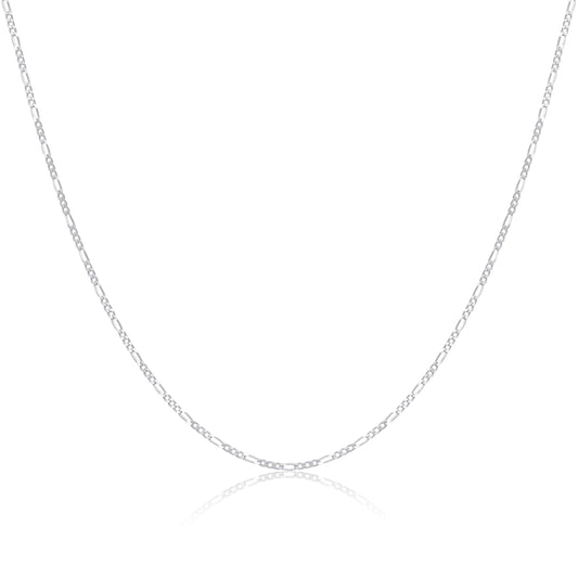 Sterlingsilber 1,3mm Figaro Kette 35,5 - 81cm