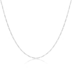 Figaro-Kette aus Sterlingsilber, 1,3 mm, 35–81 cm