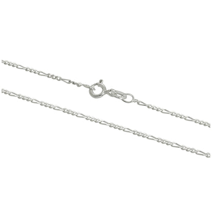 Figaro-Kette aus Sterlingsilber, 1,3 mm, 14–32 Zoll