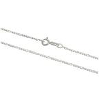Figaro-Kette aus Sterlingsilber, 1,3 mm, 35–81 cm