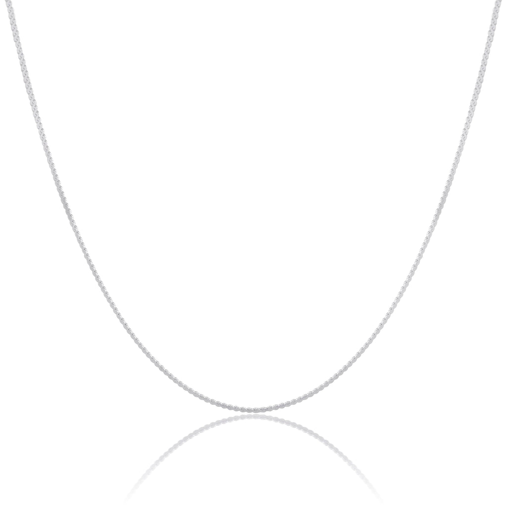 Serpentinenkette aus Sterlingsilber, 40–81 cm