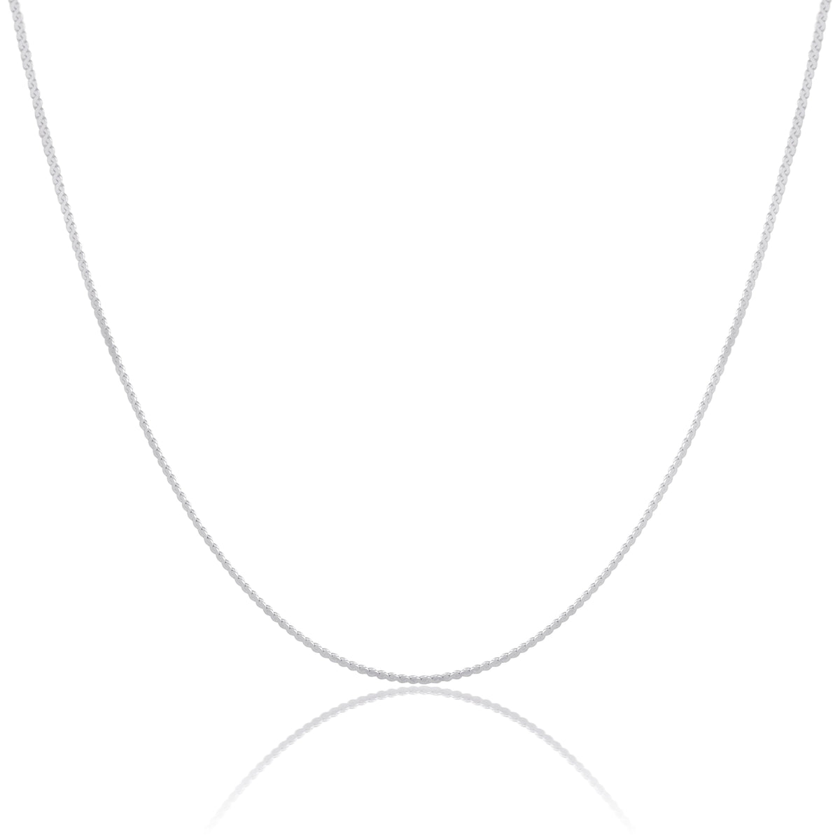 Serpentinenkette aus Sterlingsilber, 40–81 cm