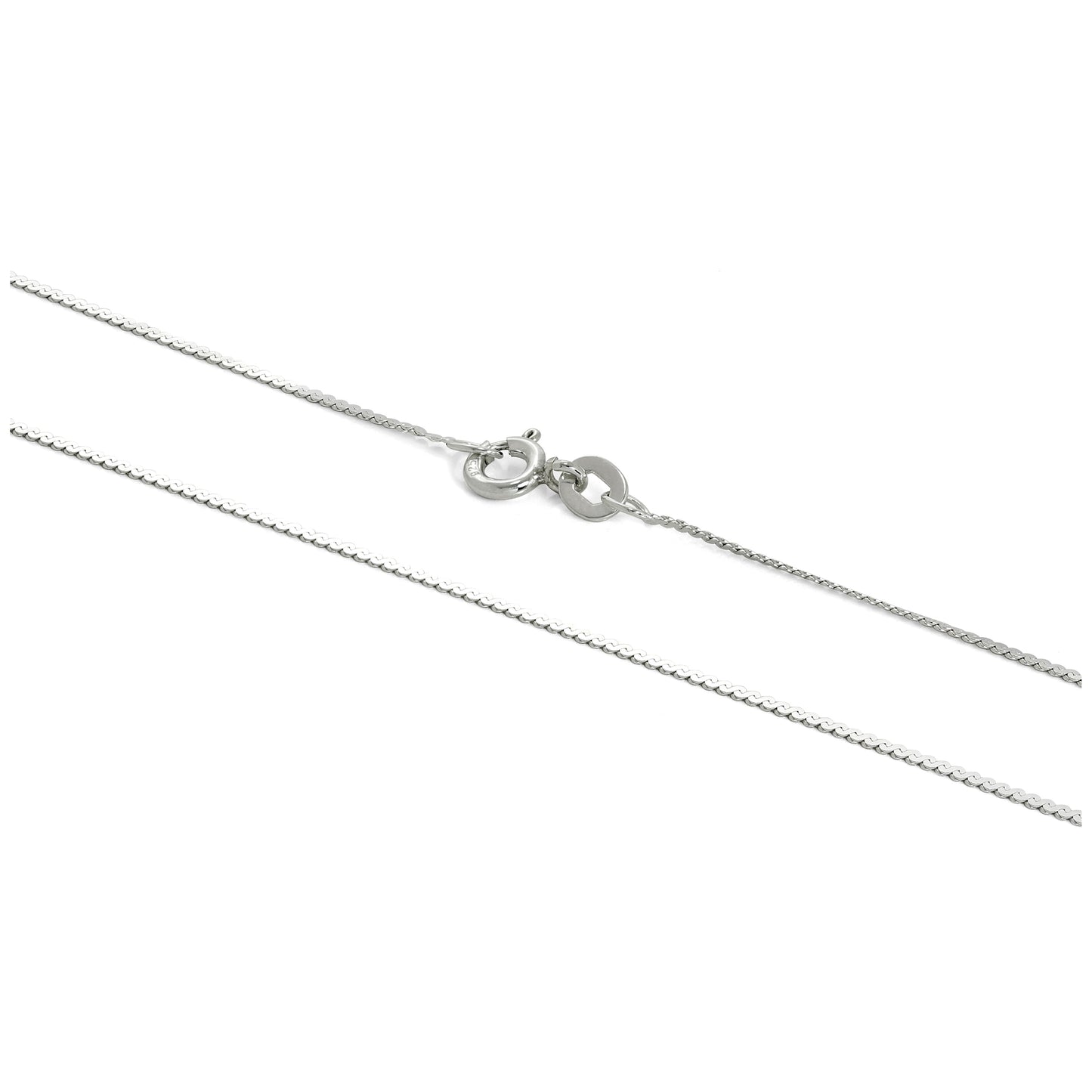 Serpentinenkette aus Sterlingsilber, 16–32 Zoll