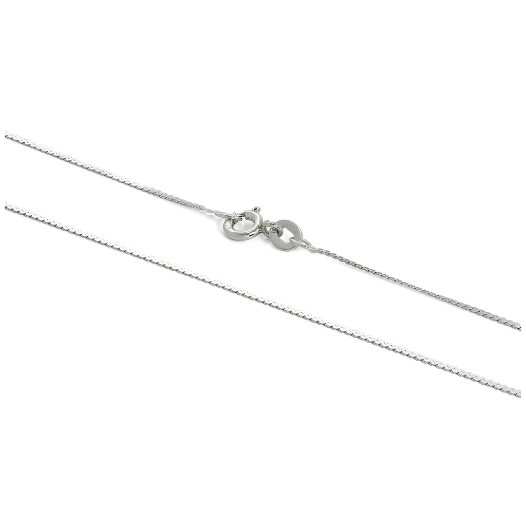 Serpentinenkette aus Sterlingsilber, 40–81 cm