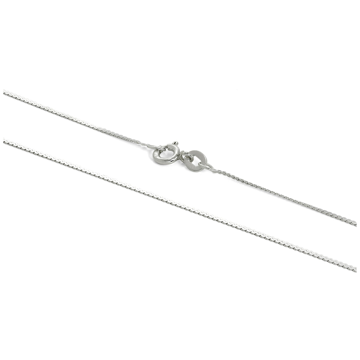 Serpentinenkette aus Sterlingsilber, 40–81 cm