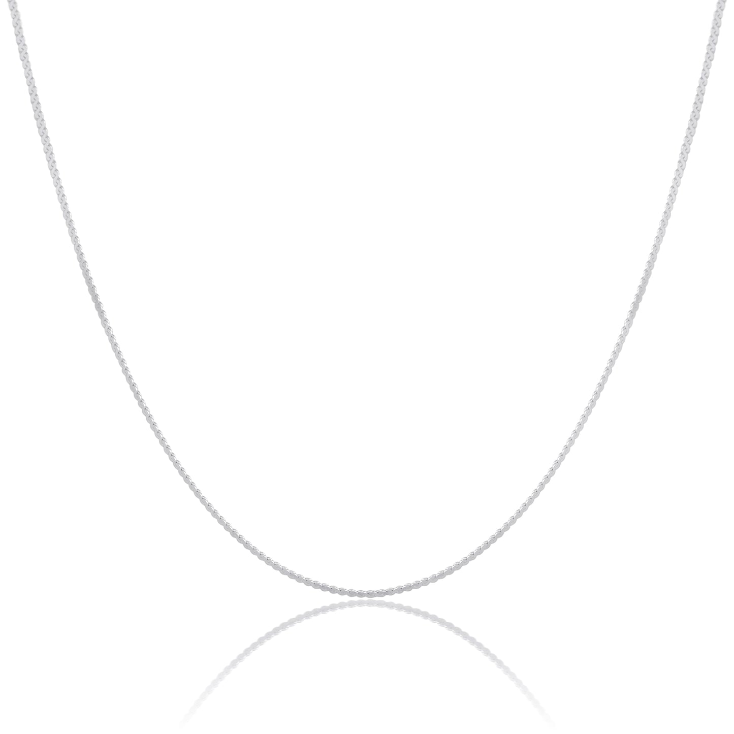 Serpentinenkette aus Sterlingsilber, 16–32 Zoll