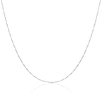 Sterlingsilber Disco Twisted Diamantschliff Kette 16 - 24 Zoll