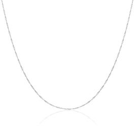 Sterlingsilber Disco Twisted Diamantschliff Kette 16 - 24 Zoll