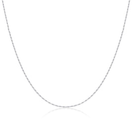 Gedrehte Boxkette aus Sterlingsilber 40–60 cm