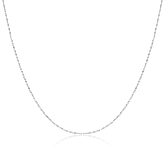 Sterling Silver Twisted Box Chain 16 - 24 Inches