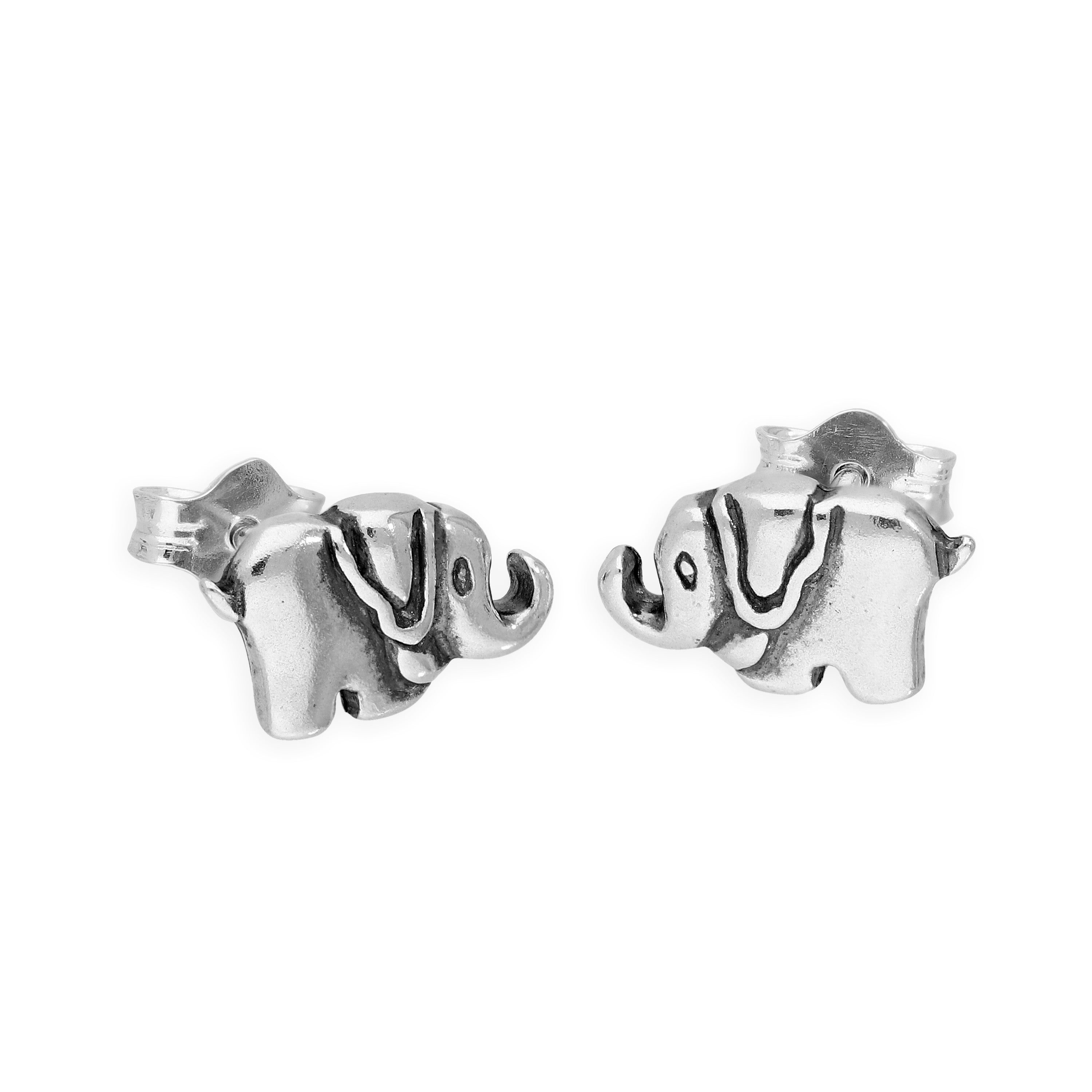 Sterllingsilber Kleiner Elefant Ohrstecker