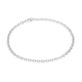 Armband aus 3 mm breitem Kabel in Sterlingsilber, 6–8 Zoll
