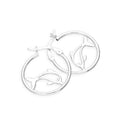 Sterlingsilber Delfin Creolen Ohrringe