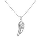 Sterlingsilber Engelsflügel Anhänger Halskette 35,5 - 71 cm
