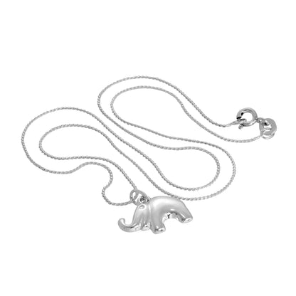 Sterlingsilber Elefant Anhänger Halskette 35,5 - 71cm