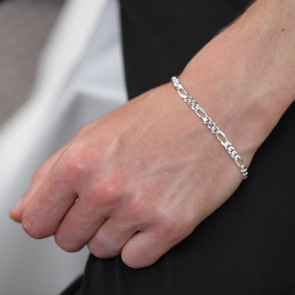 Sterling Silber Diamantschliff offenes 5 mm Panzerarmbänder 7 - 8 Zoll