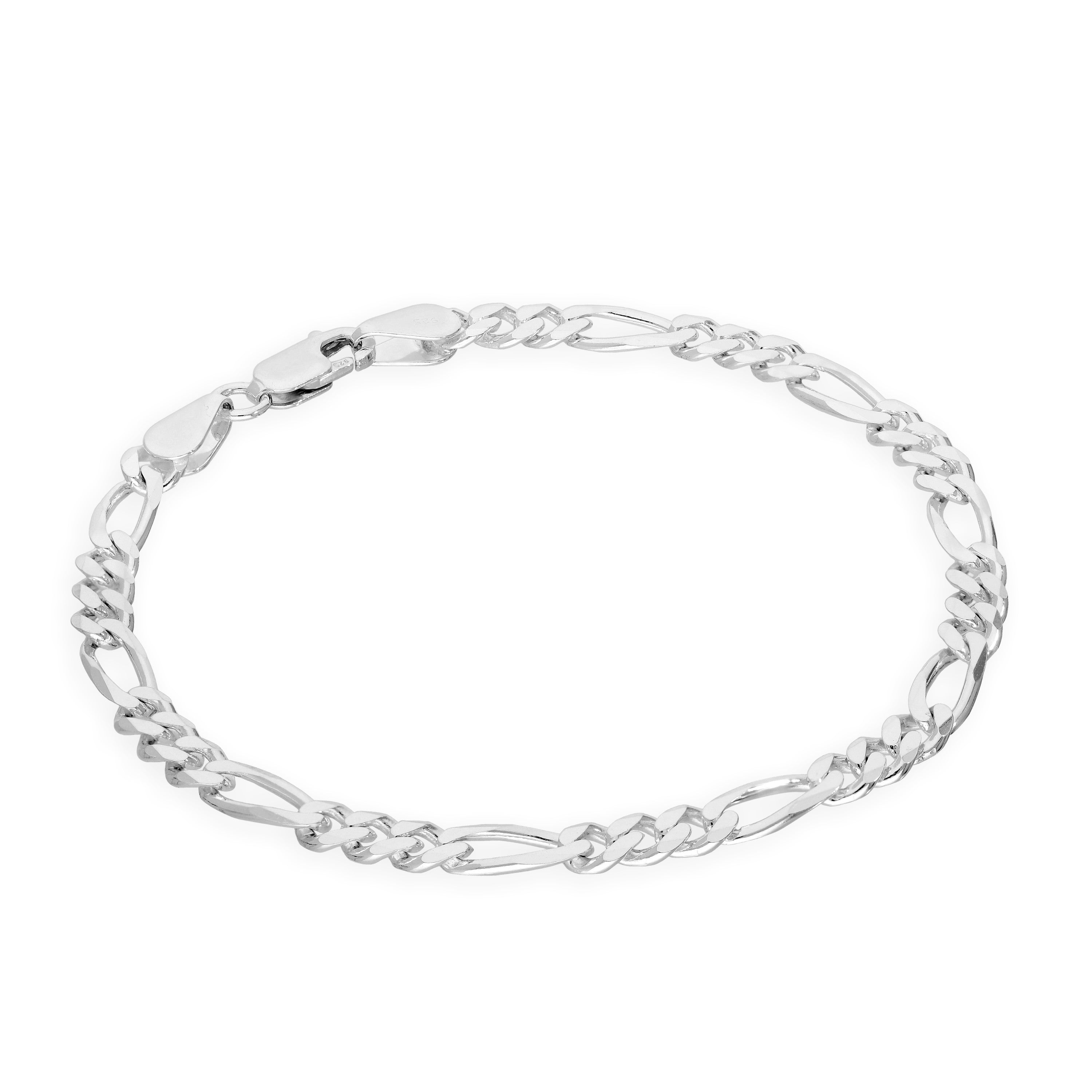 Sterlingsilber Diamantschliff offenes 5 mm Panzerarmbänder 7 - 8 Zoll