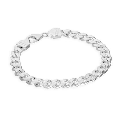 Armband aus Sterlingsilber, 8 mm breit, 17–20 cm