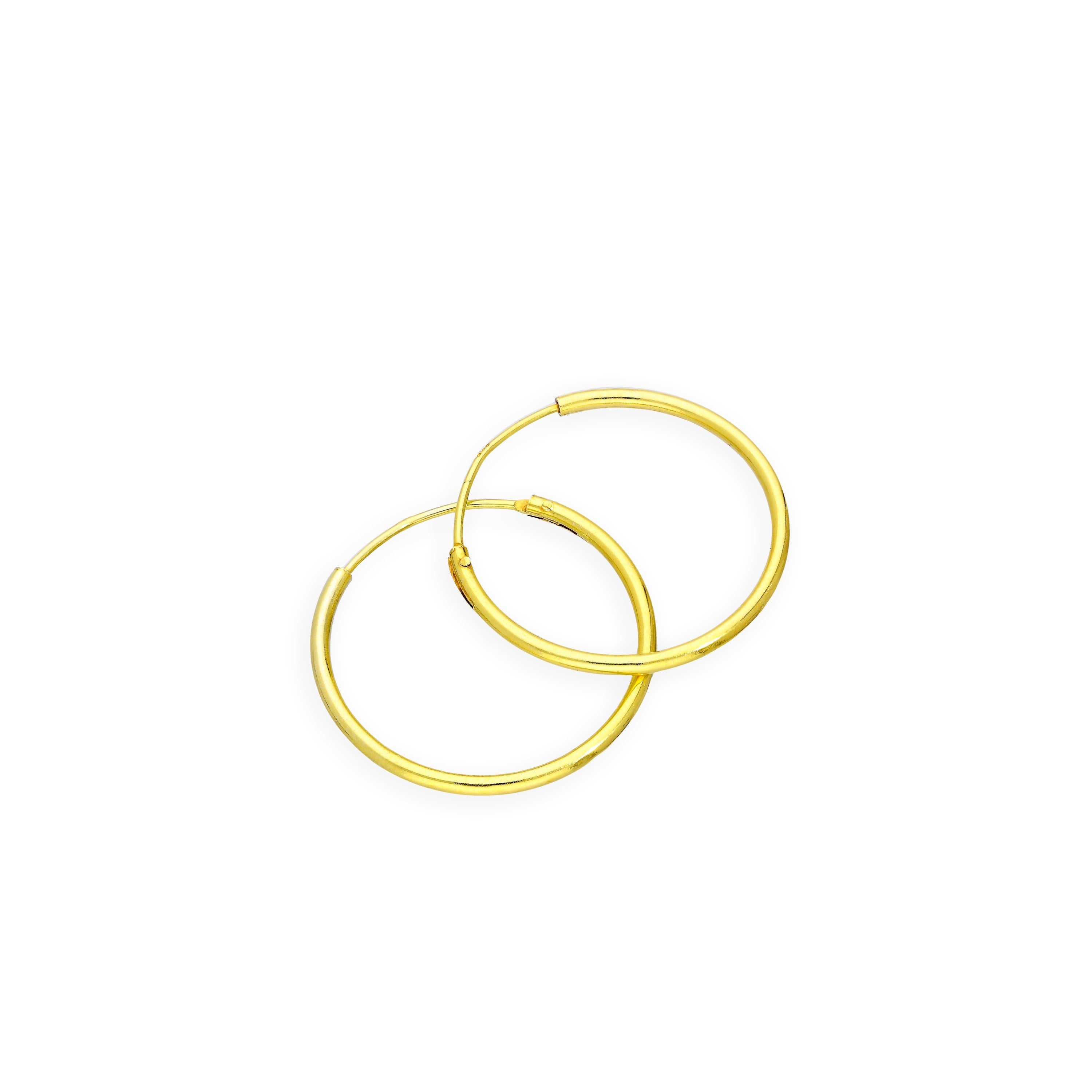 Vergoldete Sterlingsilber Ohrringe - 8 mm - 35 mm