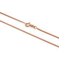 Roségold-beschichtete 1 mm Panzerkette aus Sterlingsilber, 40–60 cm