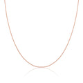 Roségold-beschichtete 1 mm Belcher-Kette aus Sterlingsilber, 16–24 Zoll