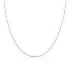 Roségold-beschichtete 1 mm Belcher-Kette aus Sterlingsilber, 16–24 Zoll