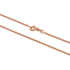 Roségold-beschichtete 1 mm Belcher-Kette aus Sterlingsilber, 16–24 Zoll