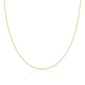 Vergoldete Sterlingsilber-Kabelkette, 1 mm, 40–60 cm