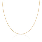Vergoldete Sterlingsilber-Kabelkette, 1 mm, 40–60 cm