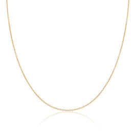 Vergoldete Sterlingsilber-Kabelkette, 1 mm, 40–60 cm