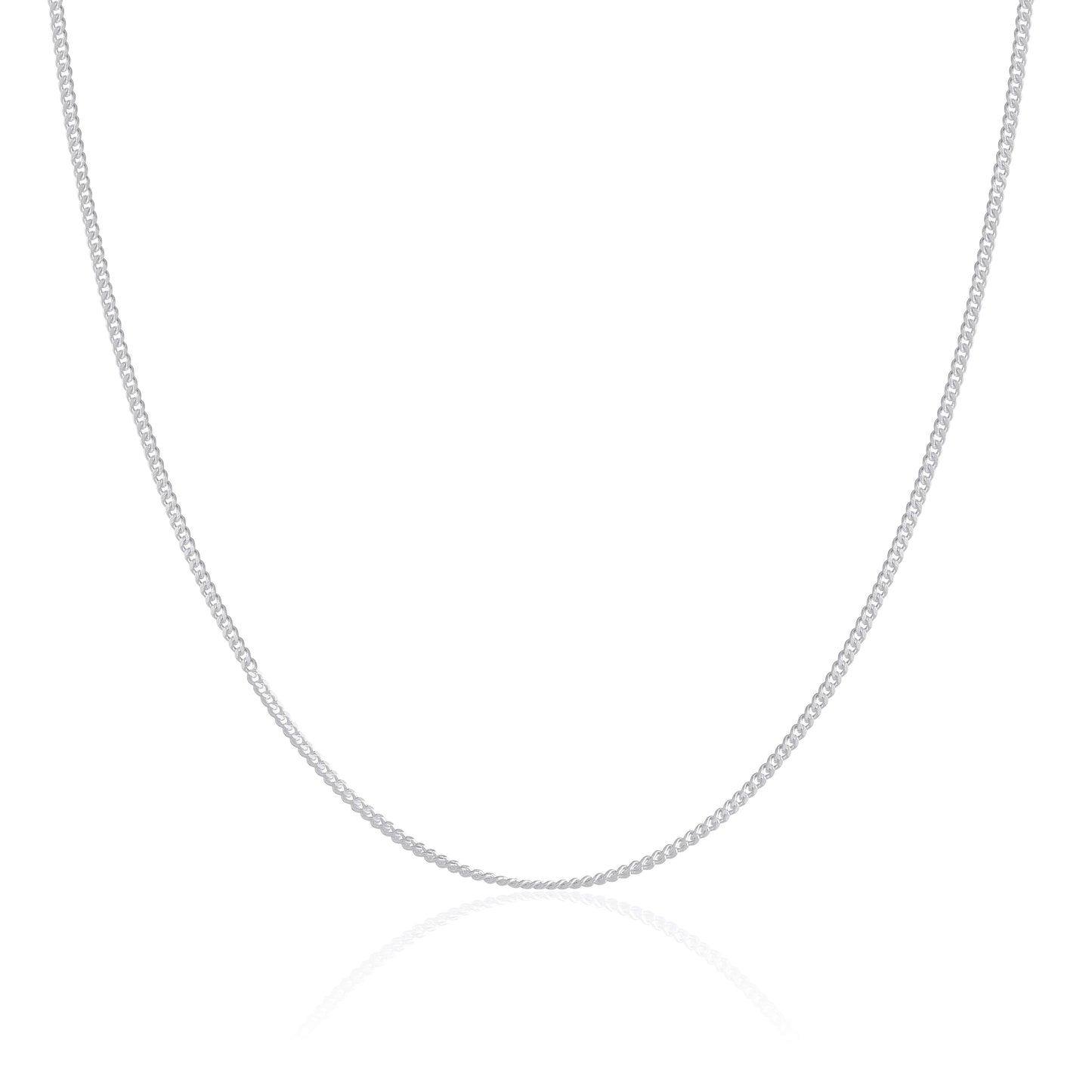 Sterlingsilber 2 mm Panzerkette 16–24 Zoll