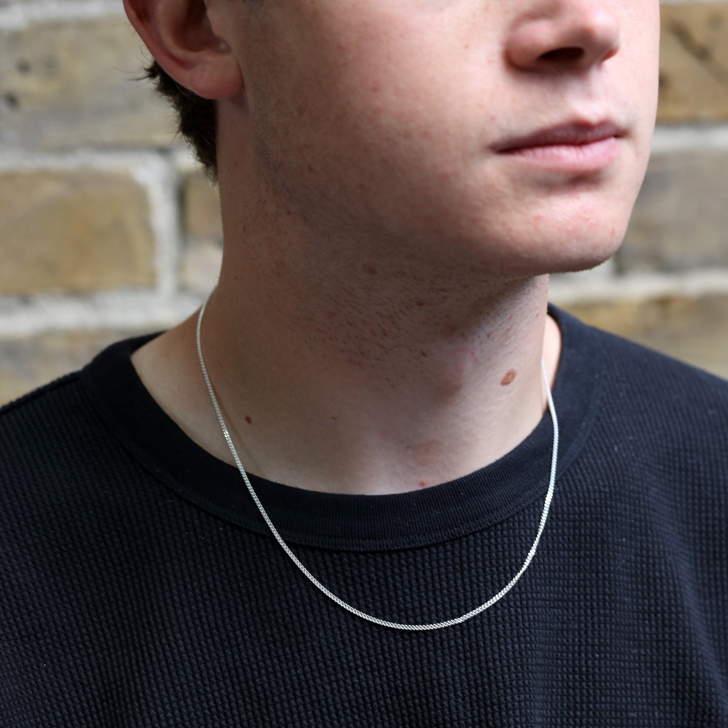 Sterlingsilber 2 mm Panzerkette 16–24 Zoll