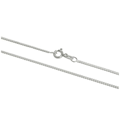 Sterlingsilber 1 mm Panzerkette 16 - 24 Zoll