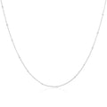 Sterlingsilber 1 mm Perlen-Schlangenkette 40 - 60 cm