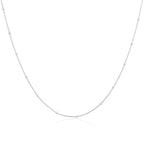 Sterlingsilber 1 mm Perlen-Schlangenkette 40 - 60 cm