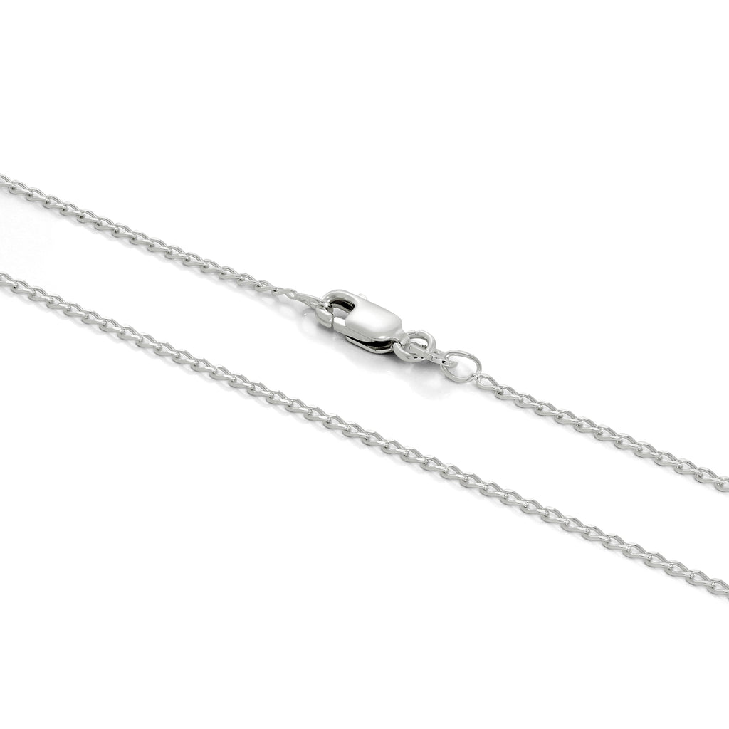 Sterlingsilber 1 mm lange Panzerkette 40 - 60 cm