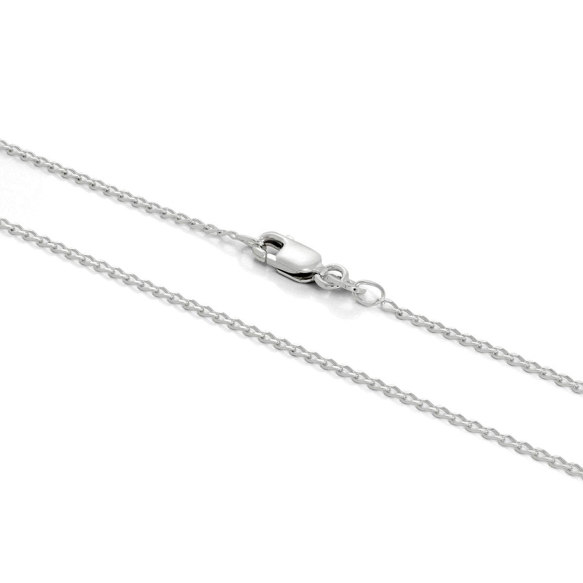 Sterlingsilber 1 mm lange Panzerkette 40 - 60 cm