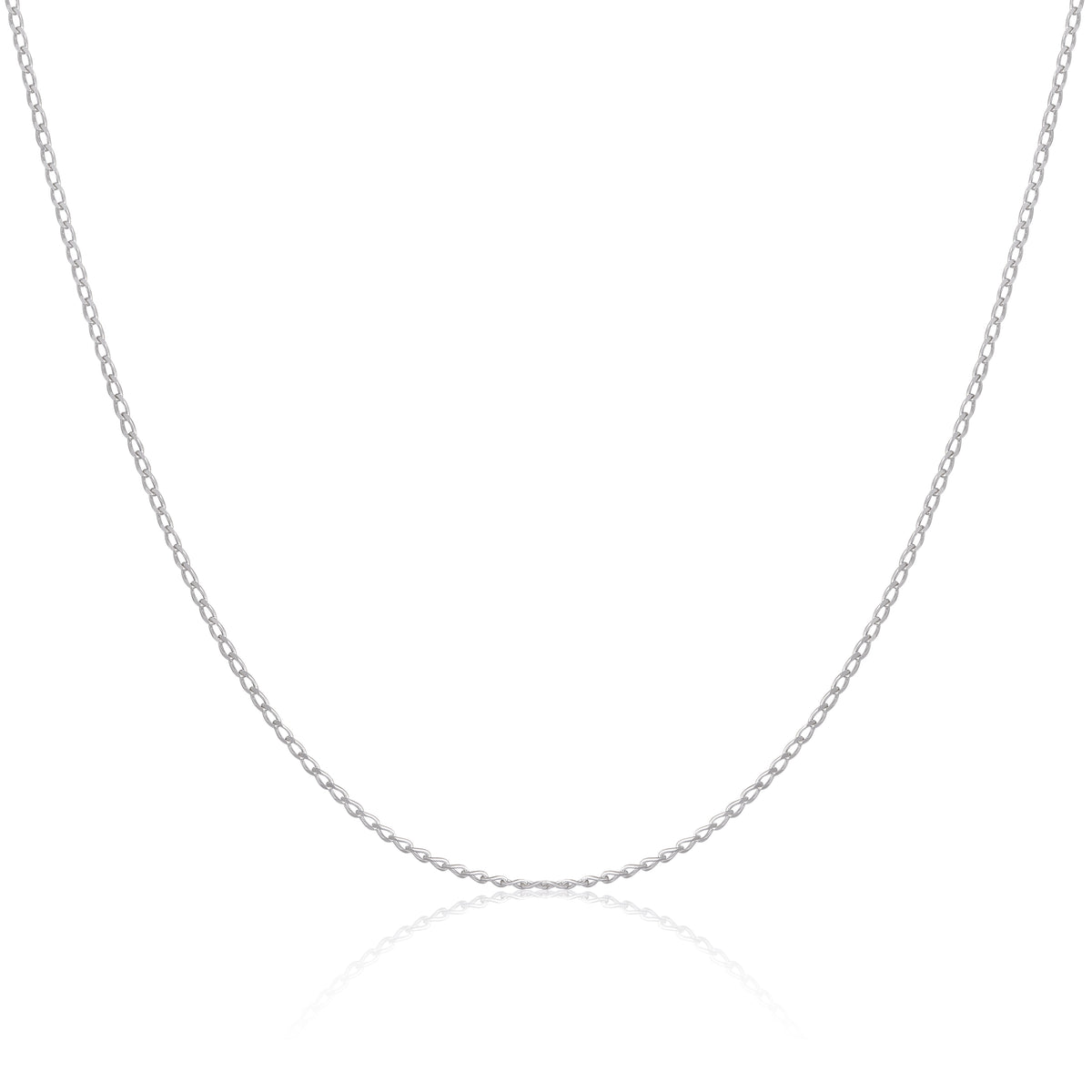 Sterlingsilber 1 mm lange Panzerkette 40 - 60 cm
