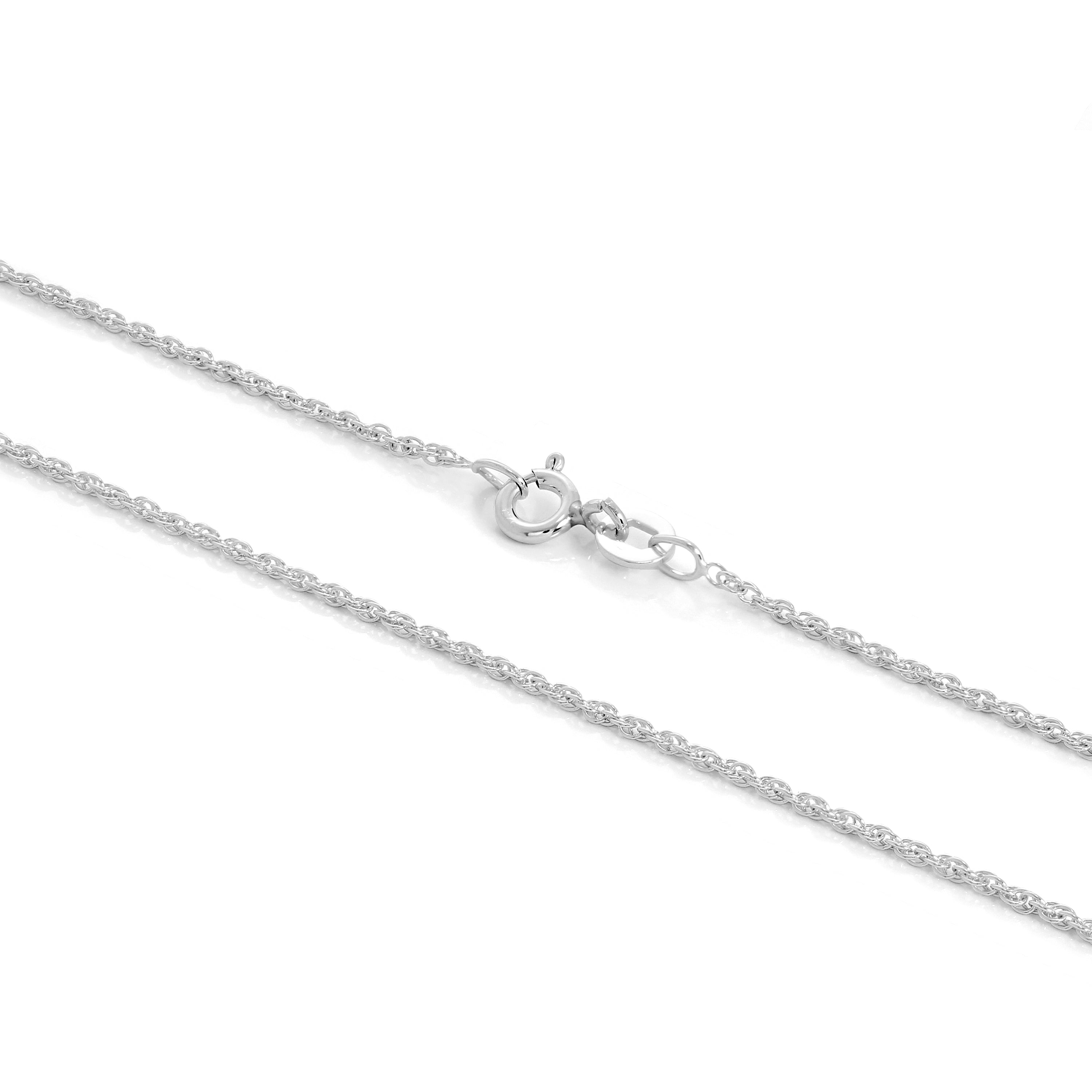Sterlingsilber 1 mm Seilkette 16 - 24 Zoll